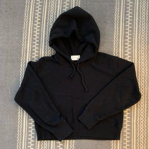 Aritzia cropped black hoodie